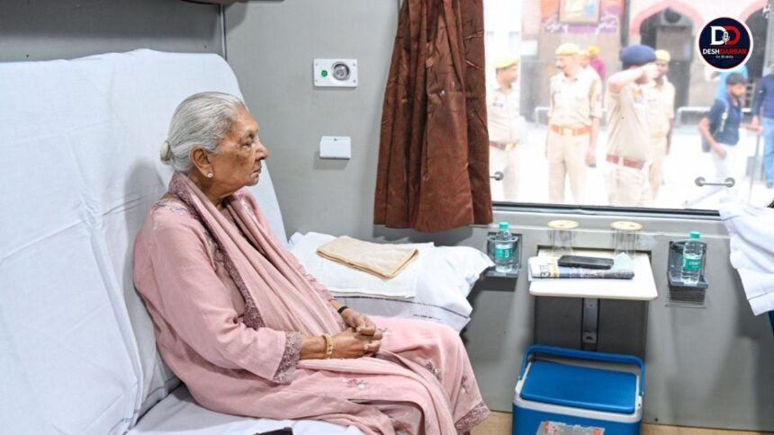राज्यपाल आनंदीबेन पटेल बीच रास्ते में फंसीं