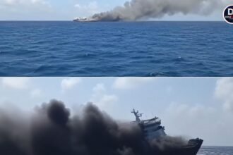 Indonesia Ferry Fire near Madura Island rescue operation