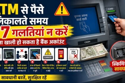 ATM से पैसे निकालते समय सुरक्षा और सावधानी