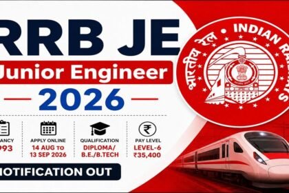 RRB JE Recruitment 2026 3993 Posts