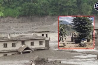 नेपाल में ग्लेशियर टूटने के बाद आई विनाशकारी बाढ़