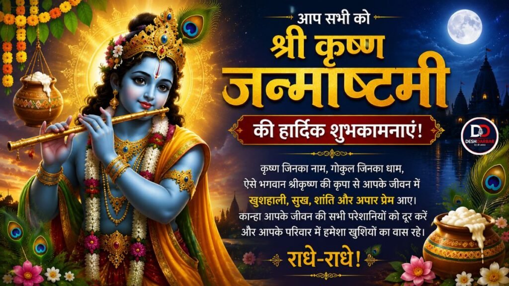 श्री कृष्ण जन्माष्टमी की हार्दिक शुभकामनाएं!