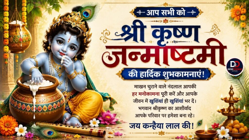 आप सभी को श्री कृष्ण जन्माष्टमी की हार्दिक शुभकामनाएं!