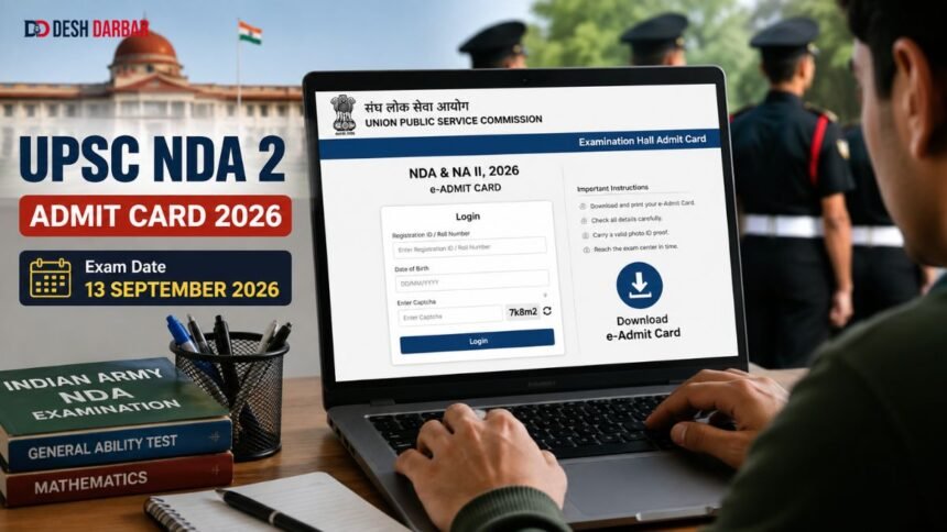 UPSC NDA Admit Card 2026 डाउनलोड करते उम्मीदवार