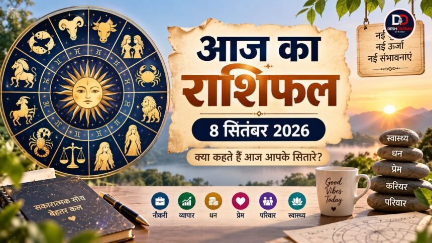 आज का राशिफल 8 सितंबर 2026 सभी 12 राशियों के लिए