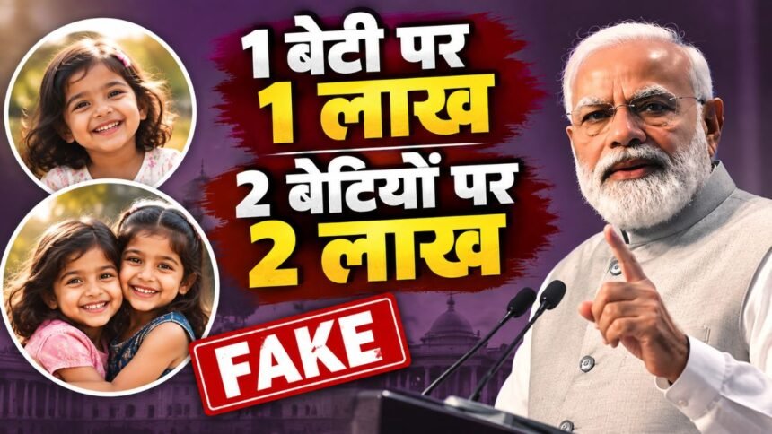 बेटी के जन्म पर 1 लाख रुपये देने के वायरल दावे का PIB Fact Check