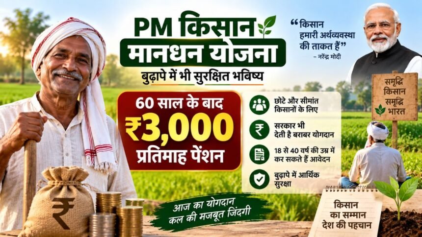 PM Kisan Maandhan Yojana के तहत किसानों को 3000 रुपये मासिक पेंशन