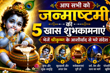 जन्माष्टमी की 5 खास शुभकामनाएं और श्रीकृष्ण के आशीर्वाद से भरे संदेश