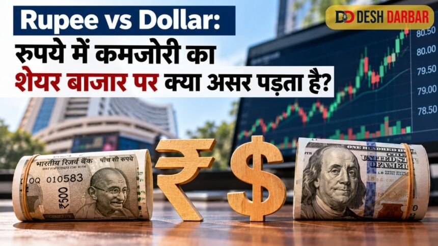 Rupee vs Dollar: रुपये में कमजोरी का शेयर बाजार पर क्या असर पड़ता है?