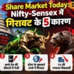 Share Market Today: Nifty-Sensex में गिरावट क्यों? जानें बाजार पर दबाव के 5 बड़े कारण