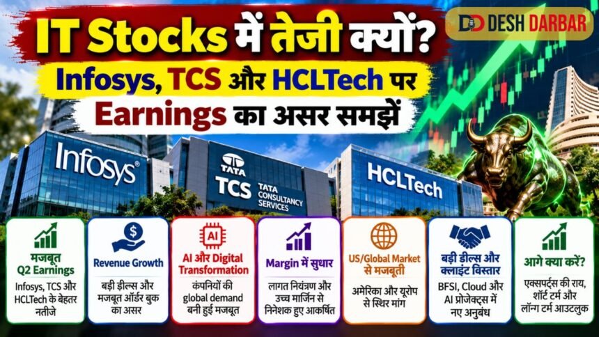 IT Stocks में तेजी क्यों? Infosys, TCS और HCLTech पर earnings का असर समझें