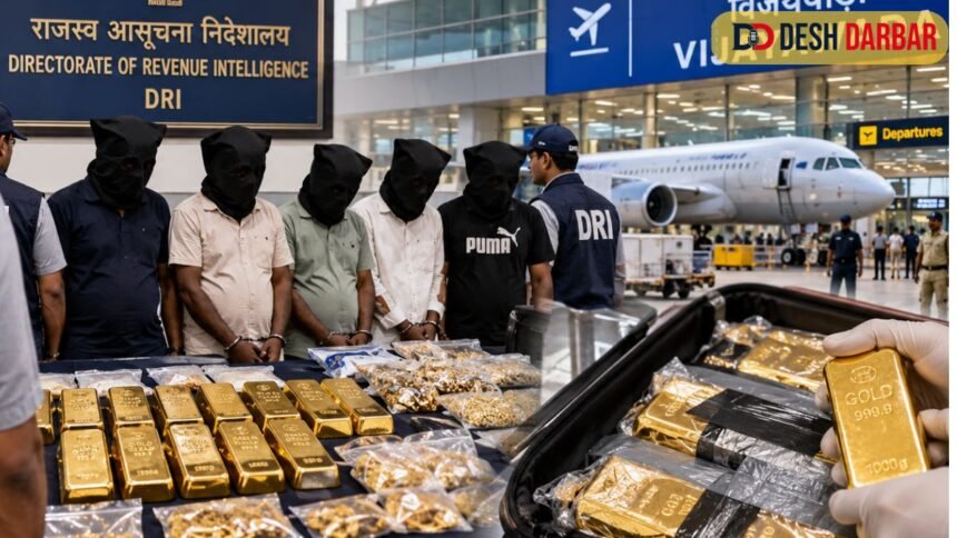 विजयवाड़ा में गोल्ड स्मगलिंग नेटवर्क का खुलासा, DRI ने 5 लोगों को पकड़ा